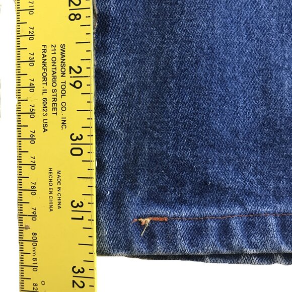 Wrangler Blue Denim Jeans MADE IN USA W14DA Tag Size 38x33 Measures 36x31.5 - Picture 8 of 10